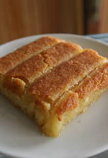 Der Süßspeise Gelibolu Peynir Helvası (Gelibolu-Käse-Halva)
