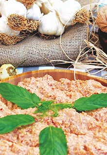 Plat de poulet circassien