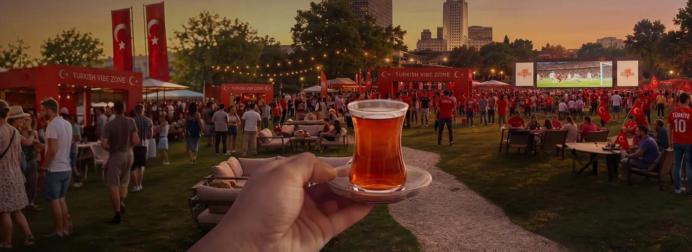 Türkiye is Here with turkish tea