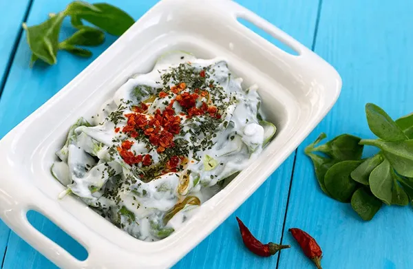 Blog Image - Purslane With Strained Yogurt and Garlic