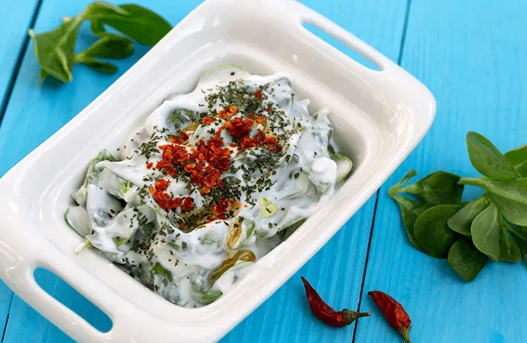 Blog Image - Purslane With Strained Yogurt and Garlic