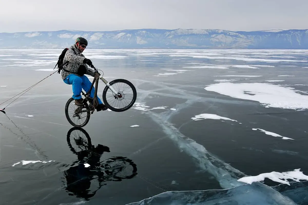 Blog Image - Bicycle rides on the glassy surface