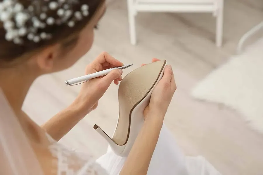 Blog Image - Writing Single Women’s Name on Shoe Bottoms