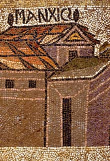 Sitio arqueológico en el Campo de mosaico en Germanicia .