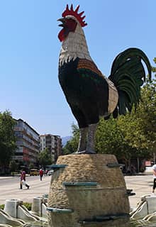 Glashahnstatue 