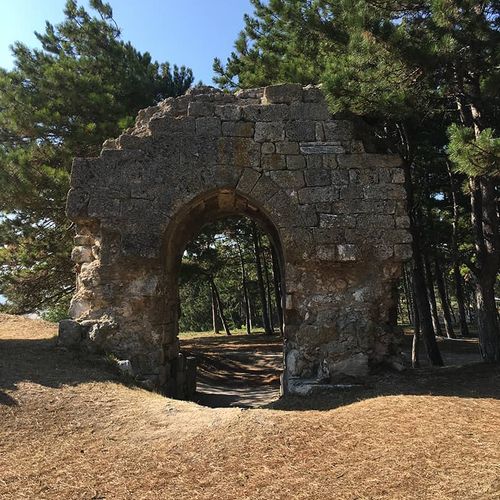 Die Überreste einer Antiken Byzantinischen Stadt